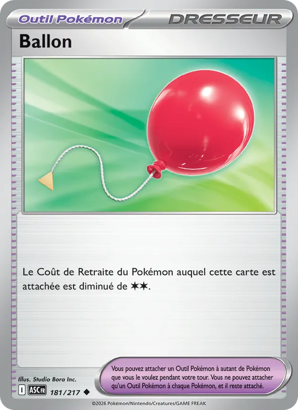 Ballon 181/217 — ME02.5 – Héros Transcendants — Carte Pokémon française