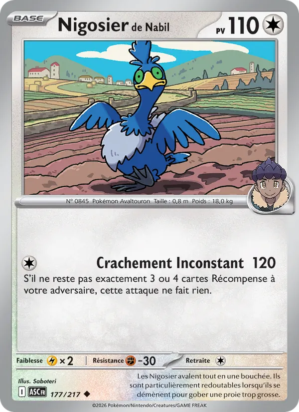 Nigosier de Nabil 177/217 — ME02.5 – Héros Transcendants — Carte Pokémon française