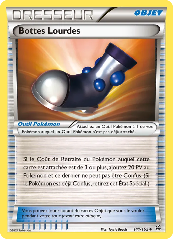 Bottes Lourdes 141/162 — XY8 – Impulsion Turbo — Carte Pokémon française