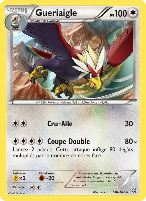 Gueriaigle 130/162 — XY8 – Impulsion Turbo — Carte Pokémon française