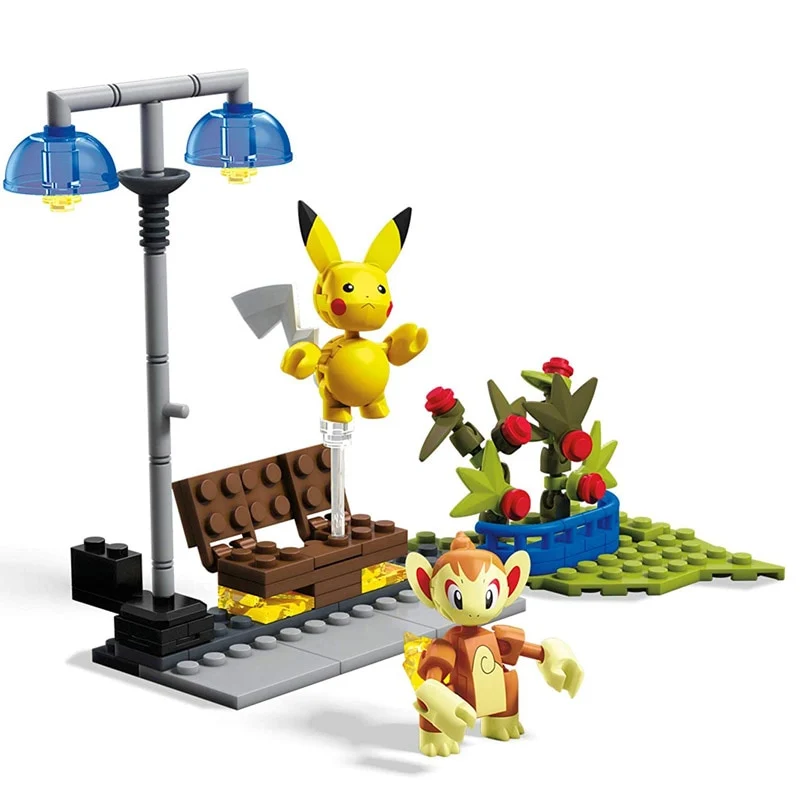 Mega Construx Classic Pokemon Chimchar / Panflam - Ensemble de blocs de construction Pikachu