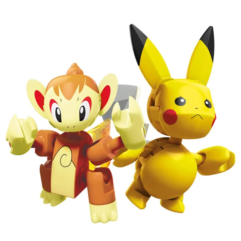 Mega Construx Classic Pokemon Chimchar / Panflam - Ensemble de blocs de construction Pikachu