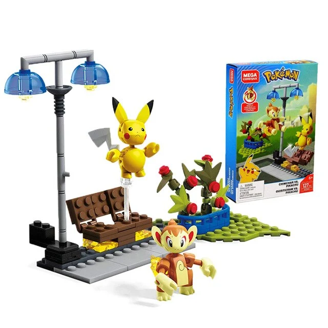 Mega Construx Classic Pokemon Chimchar / Panflam - Ensemble de blocs de construction Pikachu