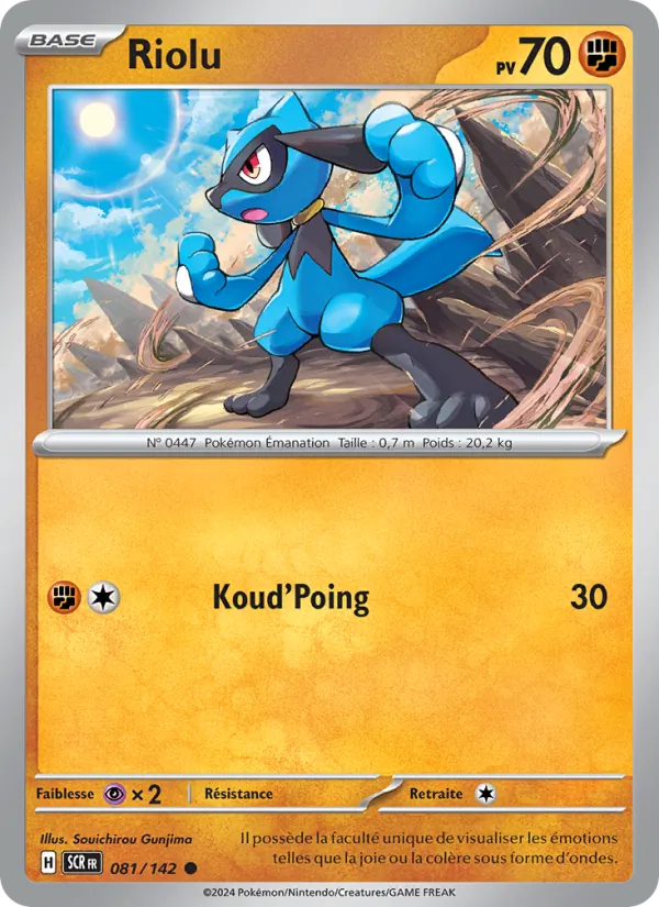 Riolu 81/142 — EV07 — Couronne Stellaire — Carte Pokémon française