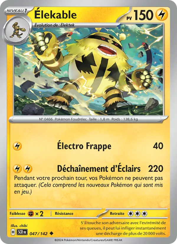 Élekable 47/142 — EV07 — Couronne Stellaire — Carte Pokémon française
