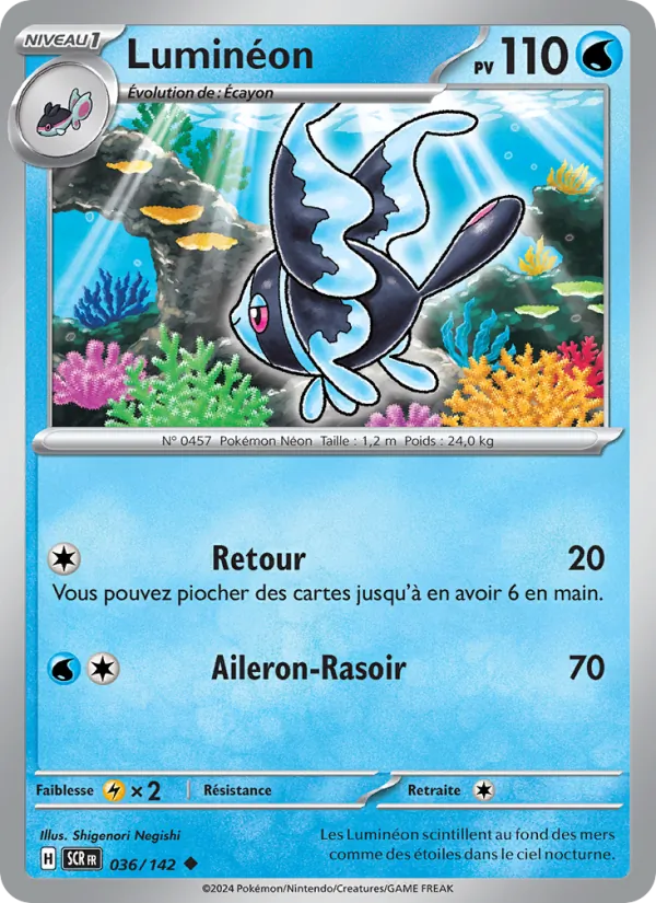 Luminéon 36/142 — EV07 — Couronne Stellaire — Carte Pokémon française