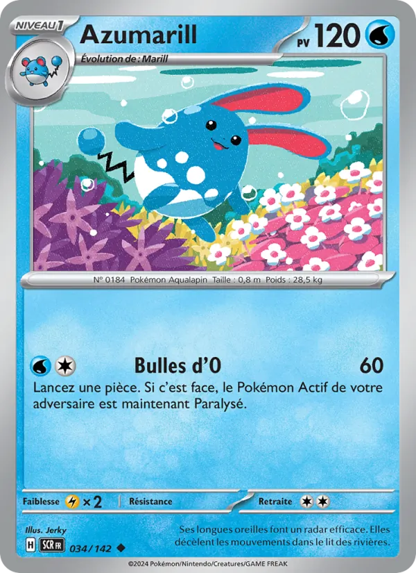 Azumarill 34/142 — EV07 — Couronne Stellaire — Carte Pokémon française