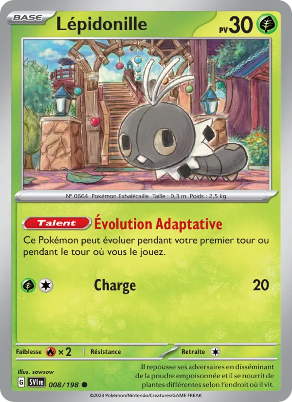 Lépidonille 8/198 — EV01 – Écarlate et Violet — Carte Pokémon française