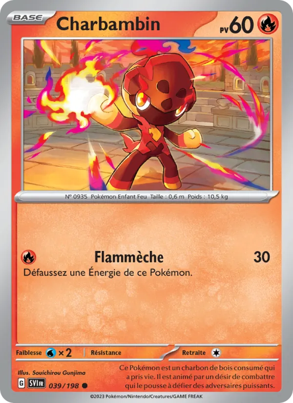 Charbambin 39/198 — EV01 – Écarlate et Violet — Carte Pokémon française
