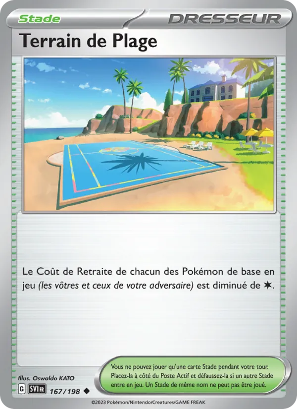 Terrain de Plage 167/198 — EV01 – Écarlate et Violet — Carte Pokémon française