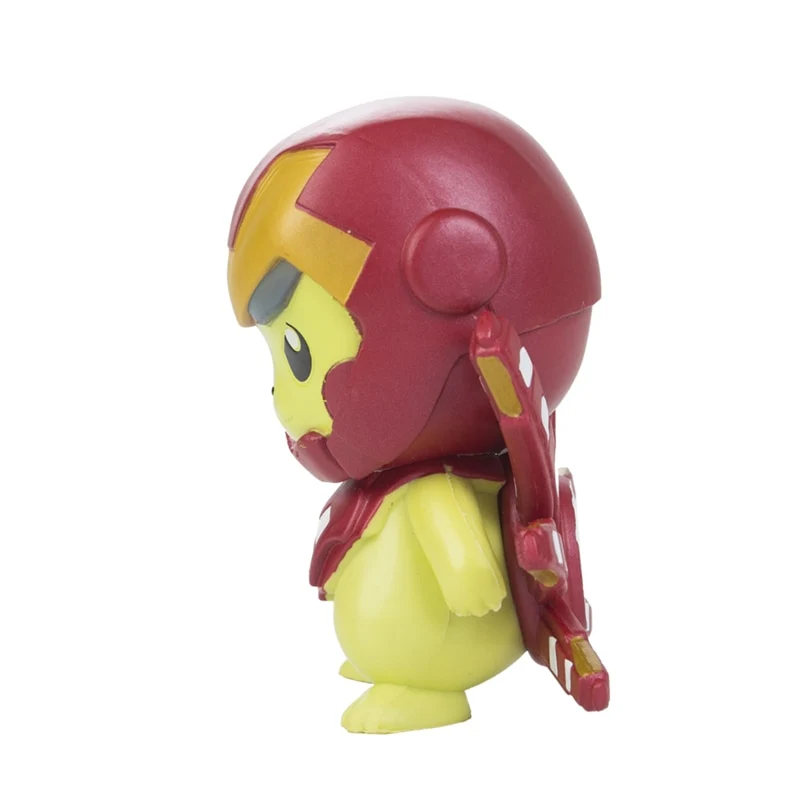 Figurines Pokémon - Pikachu Cosplay en tant que Captain America Iron Man Hulk Thanos Ant Man Thor (environ 10 cm)