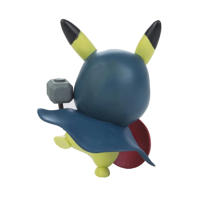 Figurines Pokémon - Pikachu Cosplay en tant que Captain America Iron Man Hulk Thanos Ant Man Thor (environ 10 cm)