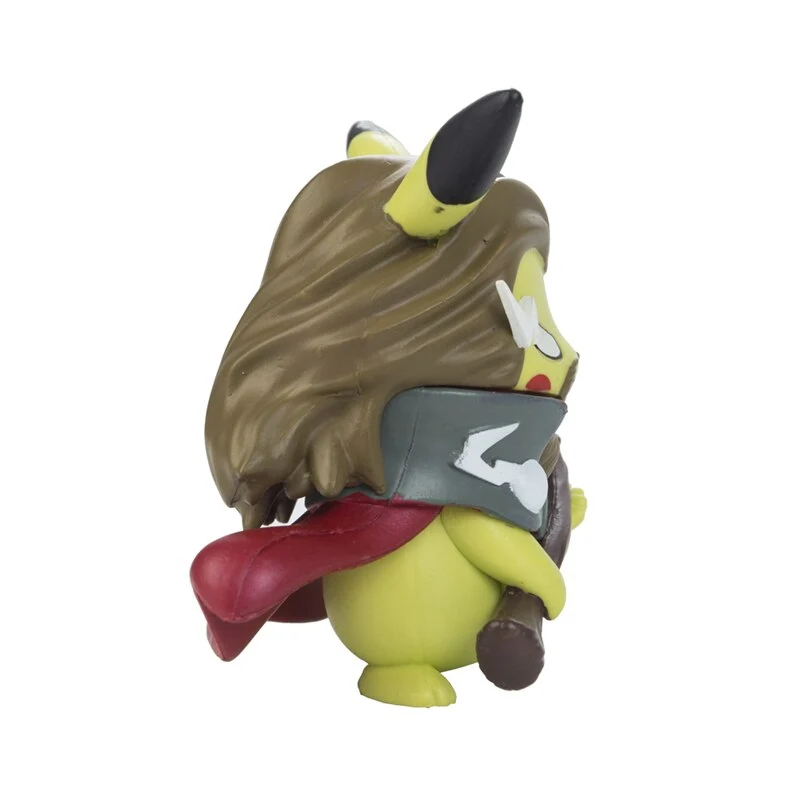 Figurines Pokémon - Pikachu Cosplay en tant que Captain America Iron Man Hulk Thanos Ant Man Thor (environ 10 cm)