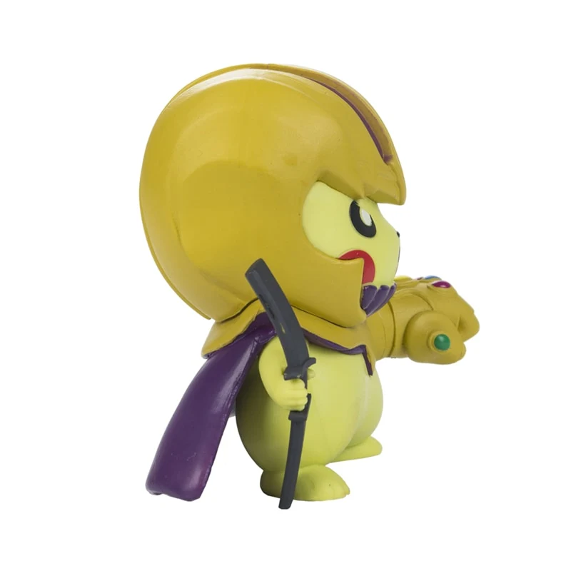 Figurines Pokémon - Pikachu Cosplay en tant que Captain America Iron Man Hulk Thanos Ant Man Thor (environ 10 cm)