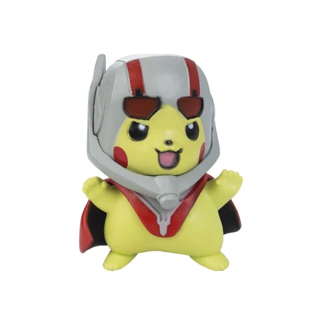 Figurines Pokémon - Pikachu Cosplay en tant que Captain America Iron Man Hulk Thanos Ant Man Thor (environ 10 cm)