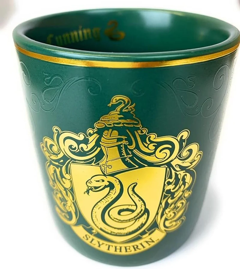 Mug Serpentard Harry Potter feuille d'or & logo 3D