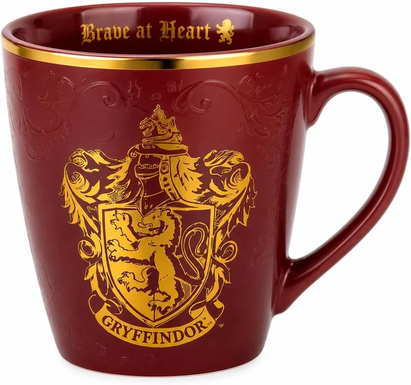 Mug Gryffondor Harry Potter feuille d'or & logo 3D