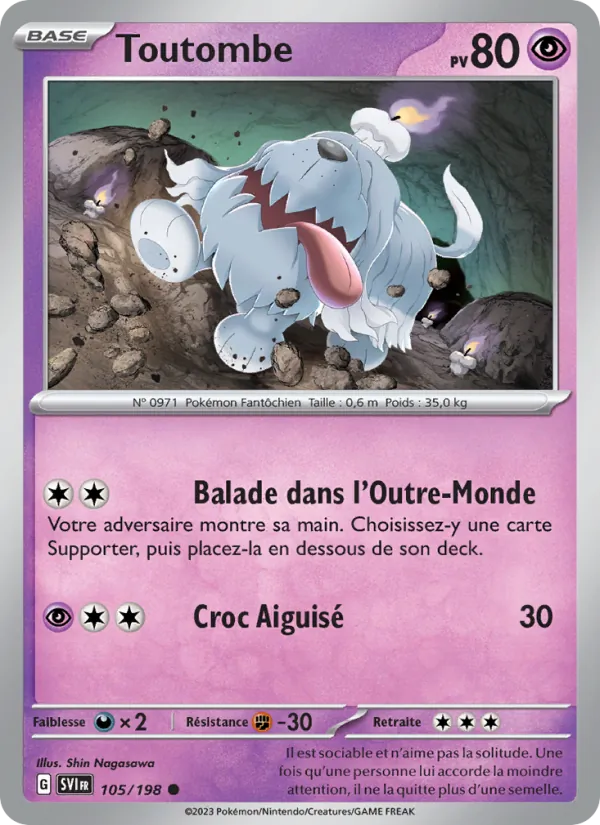 Toutombe 105/198 — EV01 – Écarlate et Violet — Carte Pokémon française