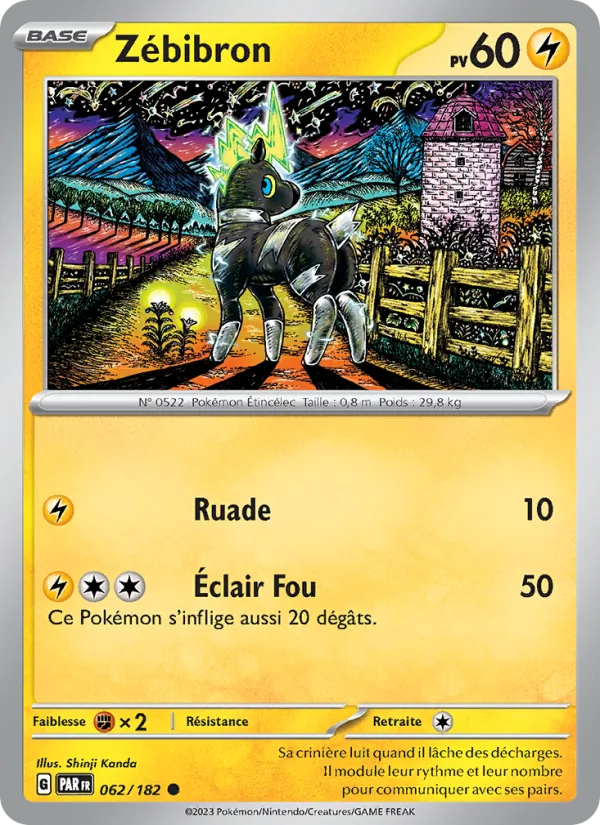 Zébibron 62/182 — EV04 – Faille Paradoxe — Carte Pokémon française