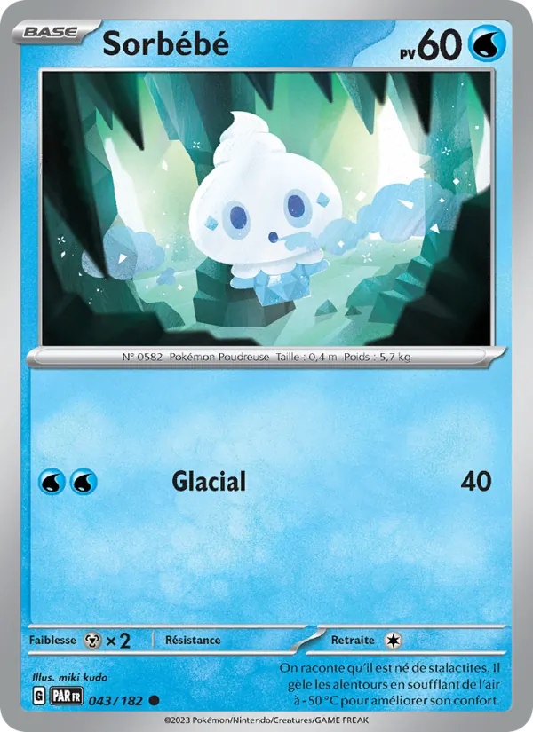 Sorbébé 43/182 — EV04 – Faille Paradoxe — Carte Pokémon française