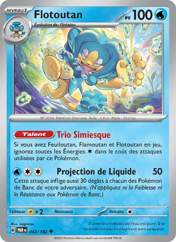 Flotoutan 42/182 — EV04 – Faille Paradoxe — Carte Pokémon française