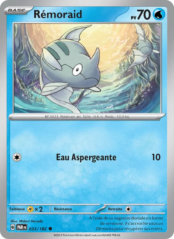 Rémoraid 33/182 — EV04 – Faille Paradoxe — Carte Pokémon française