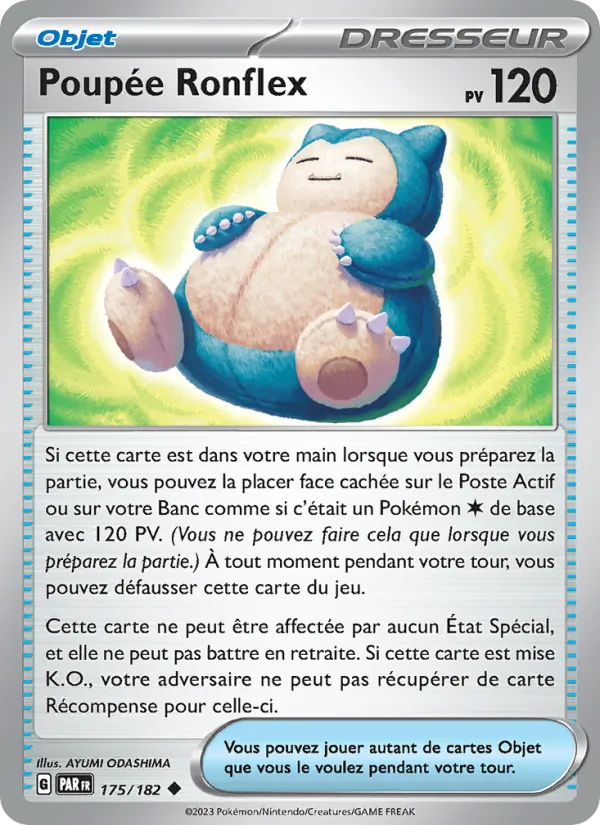 Poupée Ronflex 175/182 — EV04 – Faille Paradoxe — Carte Pokémon française