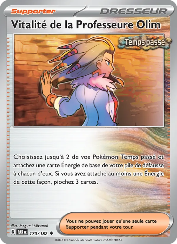 Vitalité de la Professeure Olim 170/182 — EV04 – Faille Paradoxe — Carte Pokémon française