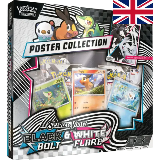 Collection Poster Unys Pokémon SV10.5 – Black Bolt & White Flare – Anglais