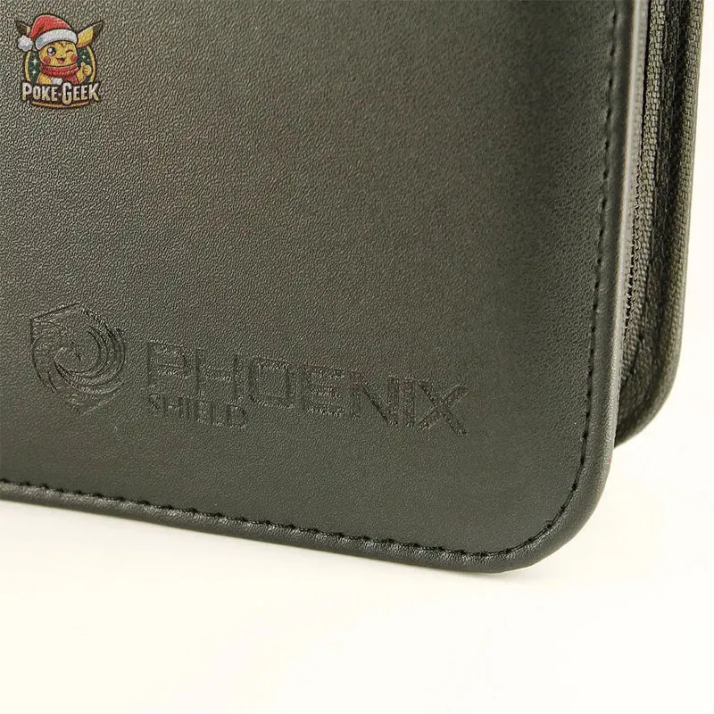 Phoenix Shield – Classeur 9-Pockets Premium Zipper Album 360 cartes – Noir