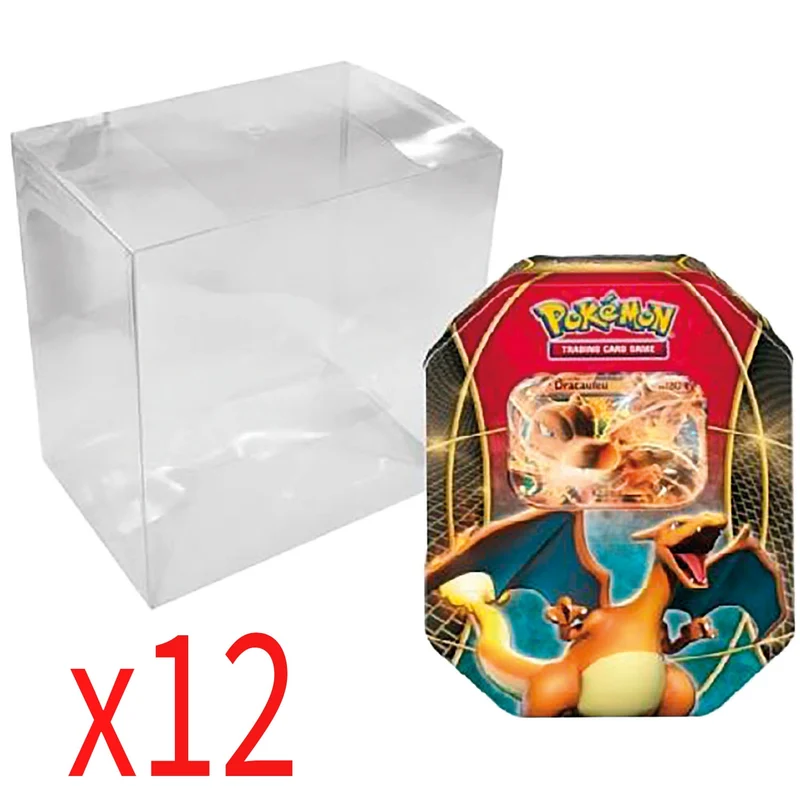 Lot de 12 Protections Crystal Box Ultimate Phoenix Shield – Pokébox Pokémon – Anti-UV