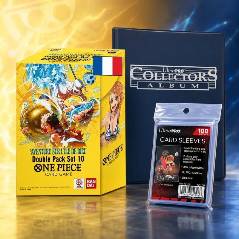 Bundle One Piece DP10 OP15-EB04 + Portfolio Ultra Pro + 100 Sleeves – FR
