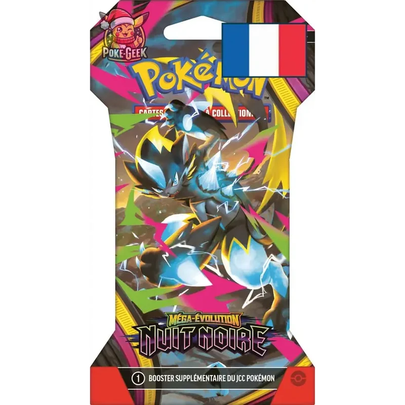 Booster sous Blister Pokémon ME05 Nuit Noire – Méga-Évolution – FR