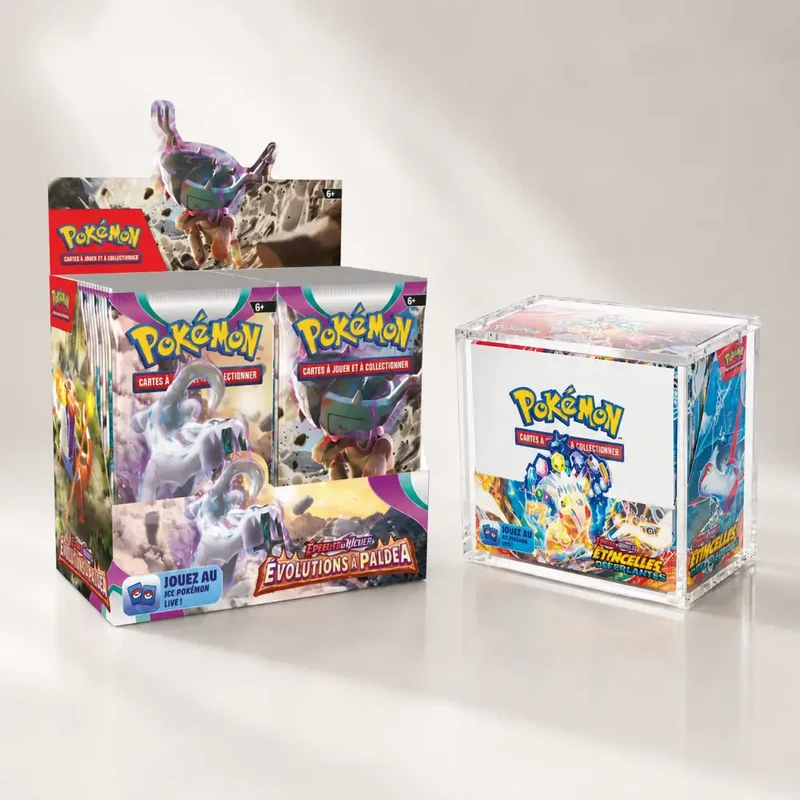 Bundle Display Pokémon Évolutions à Paldea EV02 FR + Boîte Acrylique Phoenix Shield