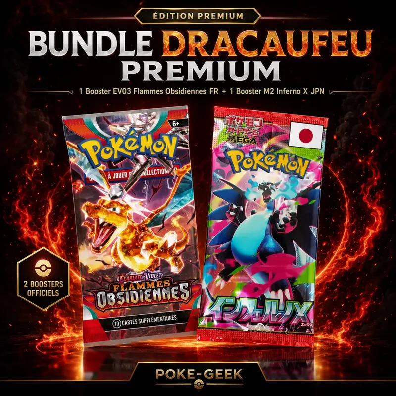 Bundle Feu – Booster EV03 Flammes Obsidiennes FR + m2 Inferno X JPN