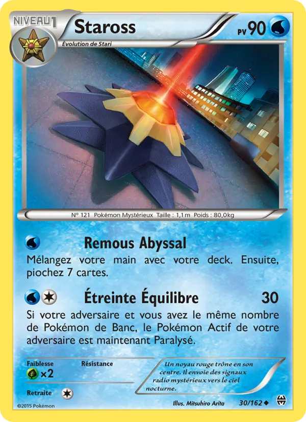 Staross 30/162 — XY8 – Impulsion Turbo — Carte Pokémon française