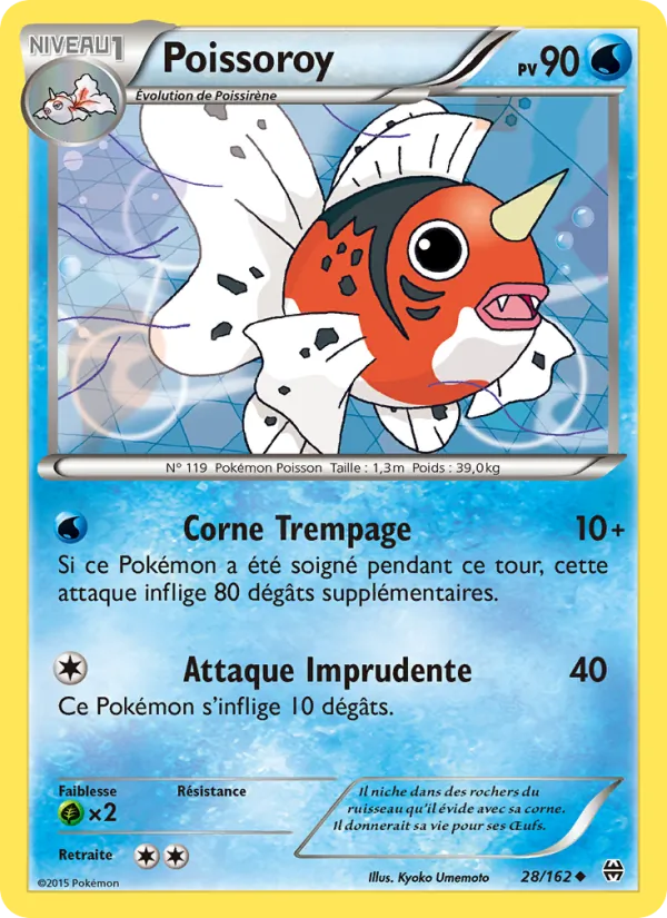 Poissoroy 28/162 — XY8 – Impulsion Turbo — Carte Pokémon française