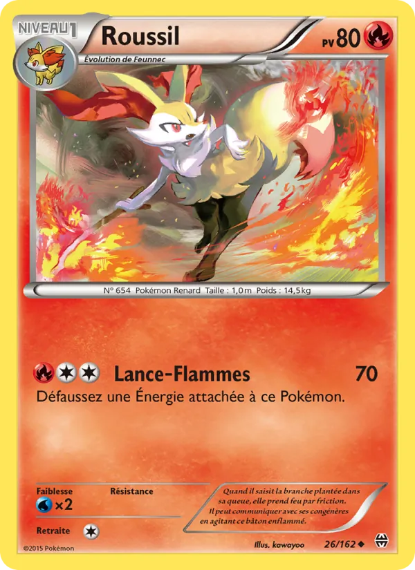 Roussil 26/162 — XY8 – Impulsion Turbo — Carte Pokémon française