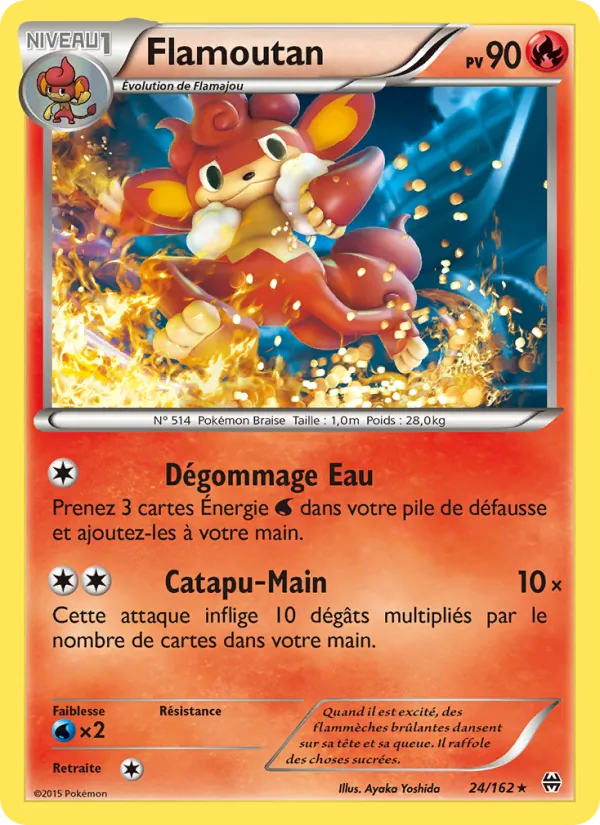 Flamoutan 24/162 — XY8 – Impulsion Turbo — Carte Pokémon française