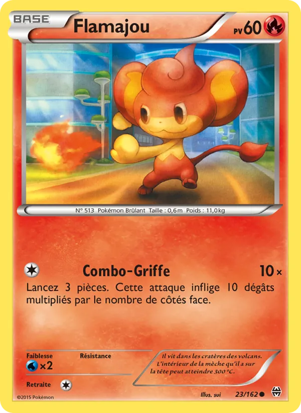 Flamajou 23/162 — XY8 – Impulsion Turbo — Carte Pokémon française