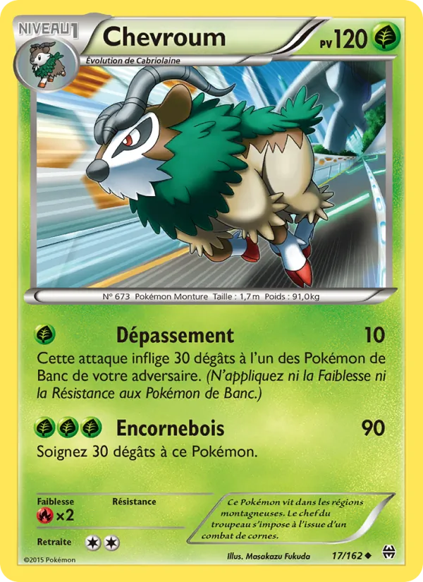 Chevroum 17/162 — XY8 – Impulsion Turbo — Carte Pokémon française