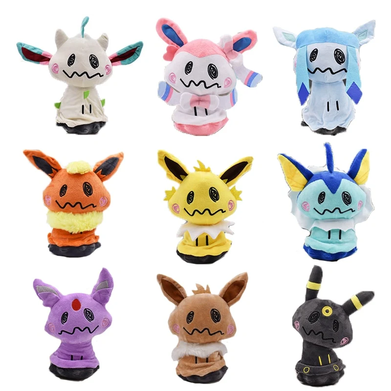 Anime Kawaii Q Leafeon Jolteon Vaporeon Flareon Espeon Umbreon Glaceon figurines en peluche