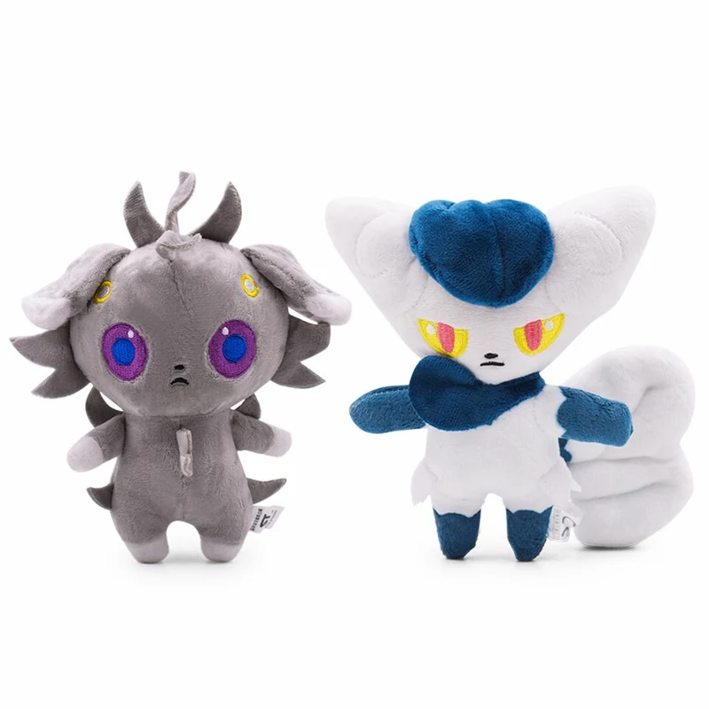 Psiau - Espurr ou Psiaugon - Peluche Pokemon Meowstic Animaux en Peluche (environ 17cm - 19cm)