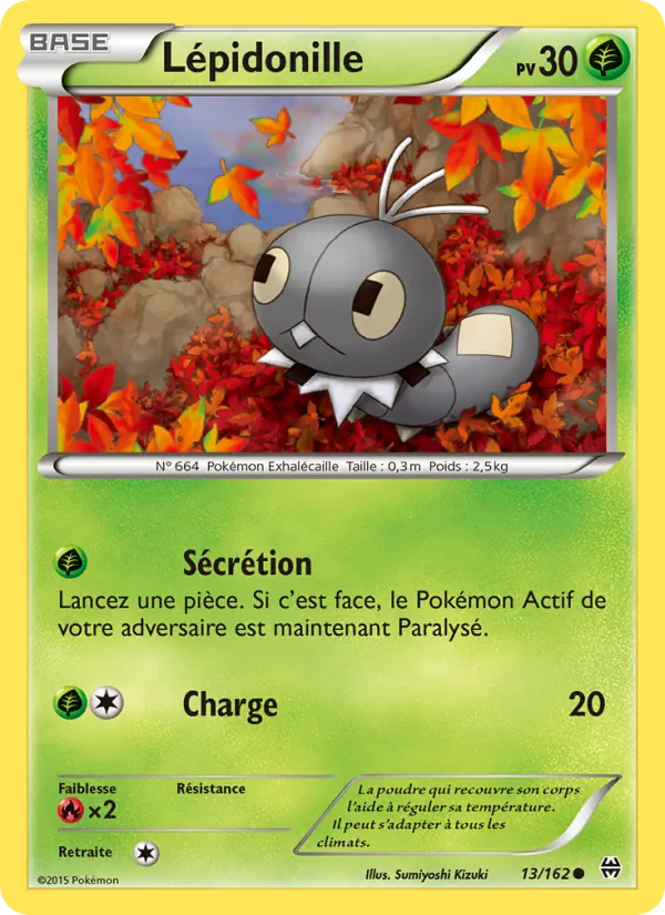 Lépidonille 13/162 — XY8 – Impulsion Turbo — Carte Pokémon française