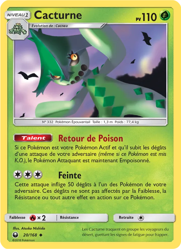 Cacturne 20/168 — SL7 – Tempête Céleste — Carte Pokémon française