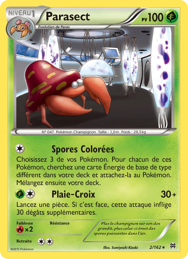 Parasect 2/162 — XY8 – Impulsion Turbo — Carte Pokémon française