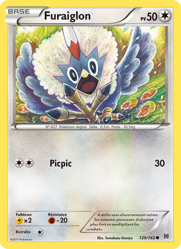 Furaiglon 129/162 — XY8 – Impulsion Turbo — Carte Pokémon française
