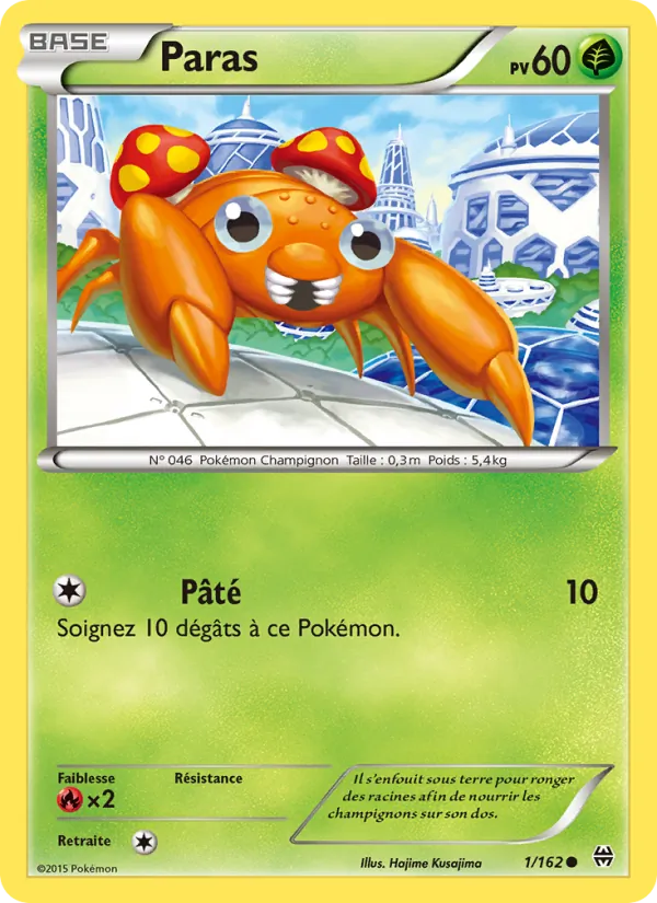 Paras 1/162 — XY8 – Impulsion Turbo — Carte Pokémon française