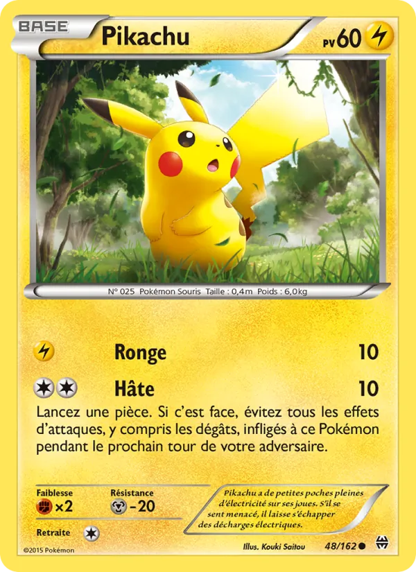 Pikachu 48/162 — XY8 – Impulsion Turbo — Carte Pokémon française