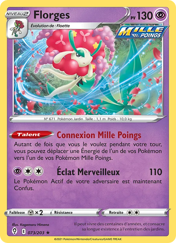 Florges 73/203 — EB07 - Evolution Céleste — Carte Pokémon française